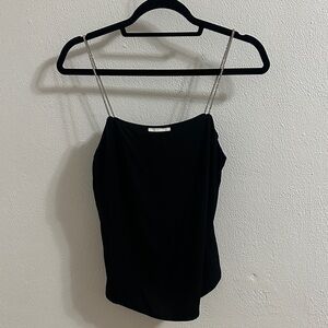 H&M Black Camisole with Silver Straps